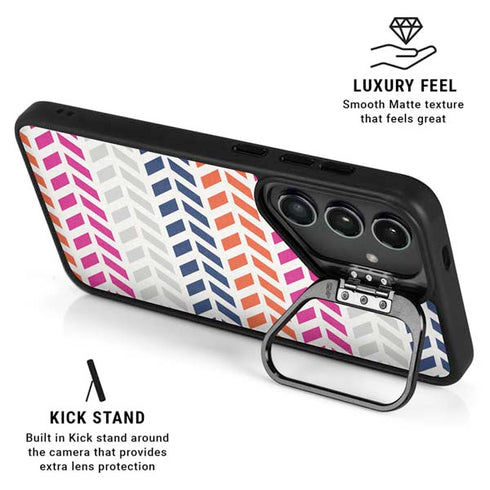 Striped Chevron Galaxy S24 FE Kickstand Case